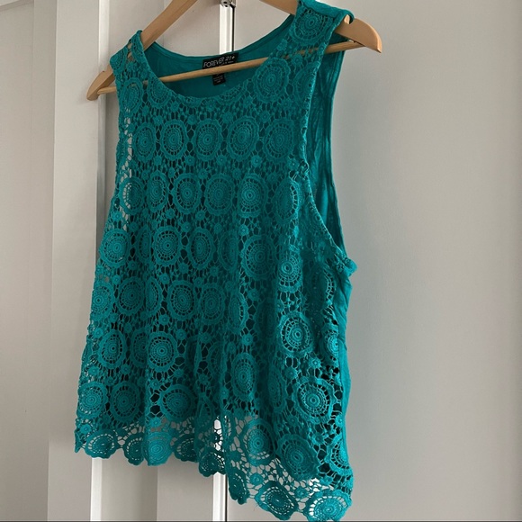 Embroidered loose knit tank top - Picture 4 of 6